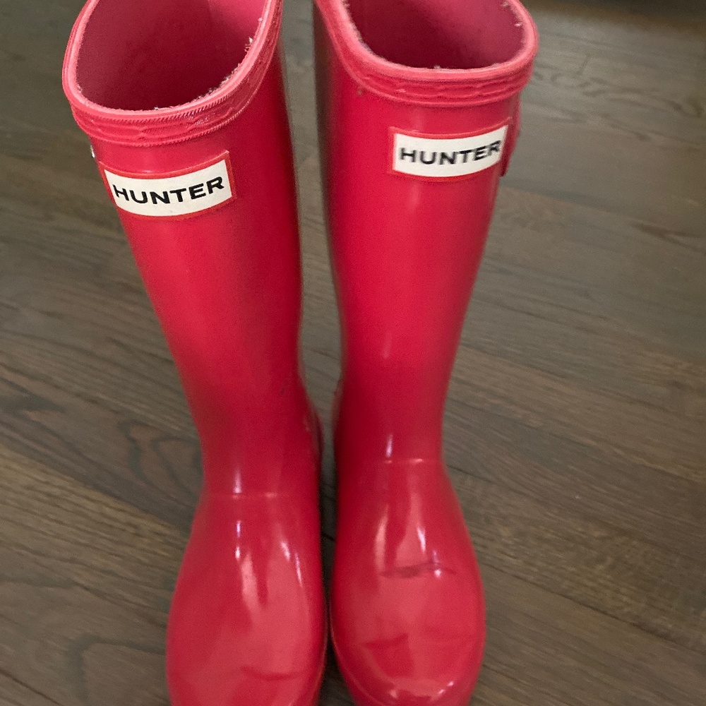 Pink Hunter Rainboots Youth size 2